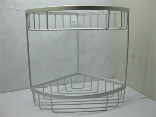 1Pc Triangle 2-Layer Bath Bathroom Rack Display