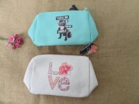 6Pcs Pencil Case Zipper Bag Makeup Bag 18x5.5x13.5cm Assorted