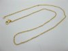 5Sheets X 12Pcs Golden Plated Curb Chains Jewelry Finding 44cm
