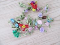 1000 Hand Craft Satin Ribbon Flower Embellishments 20-27mm