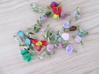 1000 Hand Craft Satin Ribbon Flower Embellishments 20-27mm