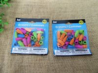 4Packes X 40Pcs Novelty Shaped Pencil Topper Erasers Mixed Color