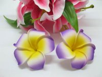 30 New Purple Fabulous Foam Frangipani Flower 8x3.5cm cf-f99