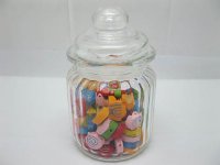 72X Mini Glass Candy Jar with Lid 12.5x7.5x7.5cm