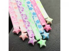 520 Handcraft Fluorescence Origami Lucky Star Paper for Funny
