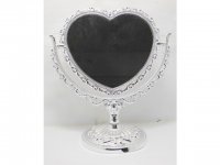 1X New Pedestal Heart Makeup Mirror Double Sided