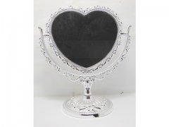 1X New Pedestal Heart Makeup Mirror Double Sided 1X New Pedestal Heart Makeup Mirror Double Sided