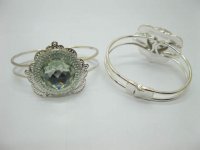 12 New Clear Transparent Bangles with Rhinestone