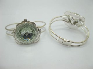 12 New Clear Transparent Bangles with Rhinestone