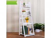 1X Wooden White 3 Tier Shelf Planter Stand Storage Plant Rack