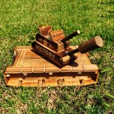1X Kids Tank Model Wood Physics Experiment Toy Music Box
