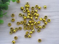 2100pcs Golden Plated Pony Beads Jewelry Finding 2100pcs Golden Plated Pony Beads Jewelry Finding
