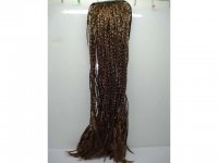 4Pcs Puce Hair Wigs Extension Straight Braid 60cm