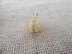 50 Golden Spiral Bead Cages Pendants Findings 25x20mm Size 50 Golden Spiral Bead Cages Pendants Findings 25x20mm Size