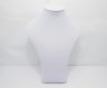 1X White Leatherette Necklace Display Busts 30cm High