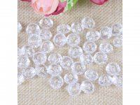 500g (2600Pcs) Rondelle Faceted Arylic Loose Bead 8mm Clear