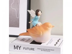 1Pc Angel Sitting on the Bird Collectible Figurine Statue