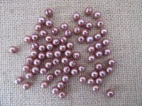250Grams Brown Simulate Pearl Loose Beads 8mm Dia.