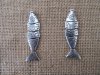 20Sets Antique Silver Alloy Metal DIY Fish Beads Pendant