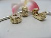 10 New Golden Plated European Stopper Beads Clips pa-c40