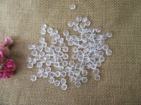 250g (1400Pcs) Clear Faceted Flat Round Beads Jewellery Findings