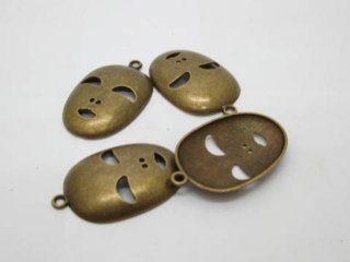 20Pcs Mask Beads Pendants Charms Jewelry Finding 35x15x2mm