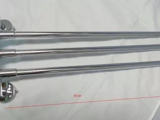 1X Chrome Bathroom Hand Towel 3-Bar Rack