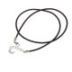 100 Black Rubber Strings W/Connector For Necklace 1.8mm