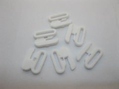 200Sets(400Pcs) White Plastic Bikini Bra Clips 12mm