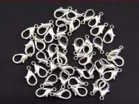 100 Silver Plated Jewelry Lobster Claw Clasp 23mm
