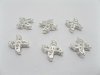 20 Jewelry finding Silver X-Shape Rhinestone Clasps