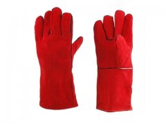1Pr Leather Safety Welding Gloves Wood Burner BBQ Glove