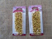 16Sheets X 240Pcs Golden Split Ring Jumpring Jewelry Finding