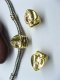 10 Gold Plated Heart European Stopper Beads Clips pa-c30