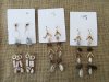 12Prs New Chic Fashion Stone Shell Earring Assorted