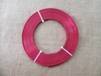 1Roll X 11M Flat Aluminium Craft Wire Jewelry Making 5mm - Red