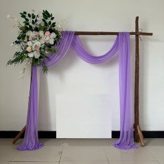 1Pc Purple Wedding Arch Chiffon Backdrop Curtain Drapes Backgrou