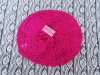 1X Crochet Knit French Beret Beanie Hat - Hot Pink
