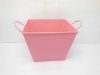 10X Square Metal Bucket with Handles for Wedding Favor - Pink 10X Square Metal Bucket with Handles for Wedding Favor - Pink
