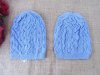 5Pcs Light Blue Crochet Caddice Beanie Cap Hat