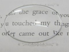 100Pcs Clear Oval Glass Magnifying Cabochon Tiles 18x25mm