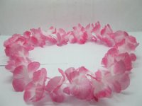 12 Fuschia Hawaiian Dress Party Flower Leis/Lei 104cm