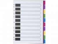 20Set School Office Home Use 10 Tab Plastic Divider