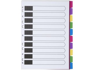 20Set School Office Home Use 10 Tab Plastic Divider