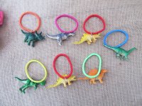 30Pcs Elastic Hair Bands Scrunchies Hair Ties w/Dinosaurs Hair