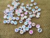 4Packs x 270Pcs Colorful Words on White Flat Round Alphabet Lett