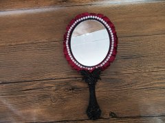 1Pc Floral Repousse Vintage Mirror Hand Held Makeup Beauty 1Pc Floral Repousse Vintage Mirror Hand Held Makeup Beauty