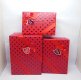 1Set X 3Pcs Nesting Gift Box with Ribbon on Top - Red