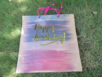 24Pcs Happy Birthday Kraft Paper Gift Carry Shopping Bag 3 Sizes
