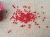 250G (1200Pcs) Red Rondelle Faceted Crystal Beads 6mm